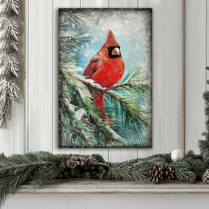 Plow & Hearth Vintage Cardinal Christmas Wall Art