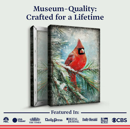 Plow & Hearth Vintage Cardinal Christmas Wall Art