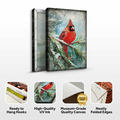 Plow & Hearth Vintage Cardinal Christmas Wall Art