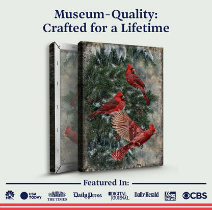 Plow & Hearth Vintage Cardinal Christmas Wall Art