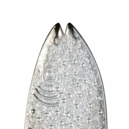 Plow & Hearth Blue Coastal Outdoor Wall Decor, Metal, Galvanized Metal Fish Wall Dec