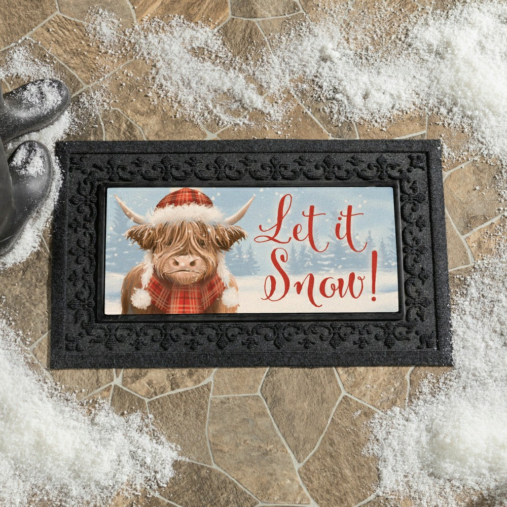 Plow & Hearth 22X10” FLOCKED COIRSASSAFRAS MAT