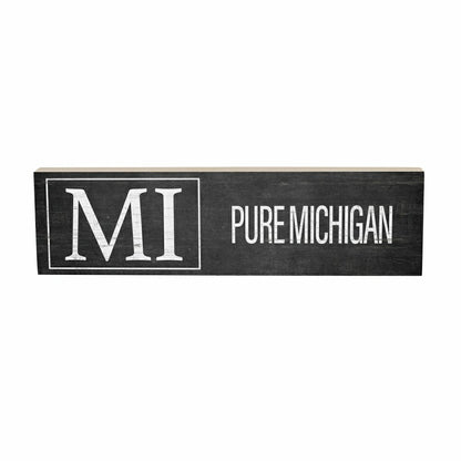 Plow & Hearth State Wooden Mantle Sign Michigan 18x5"