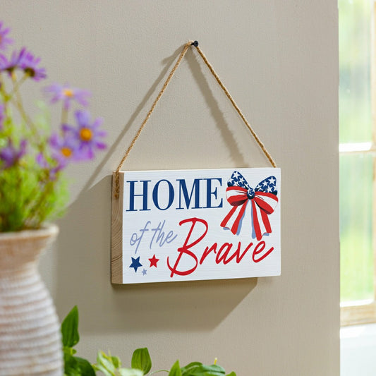 Plow & Hearth Americana Hanging Signs w/rope Landscape (11“x6”)​