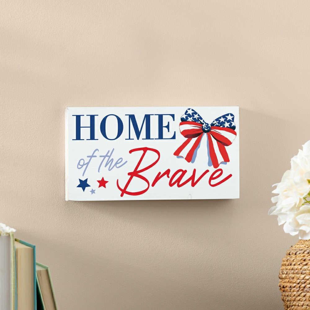Plow & Hearth Americana Hanging Signs w/rope Landscape (11“x6”)​