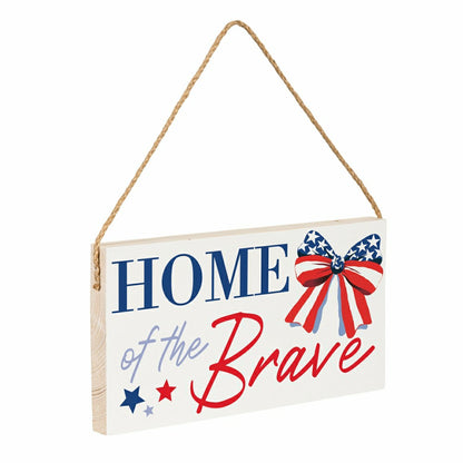 Plow & Hearth Americana Hanging Signs w/rope Landscape (11“x6”)​