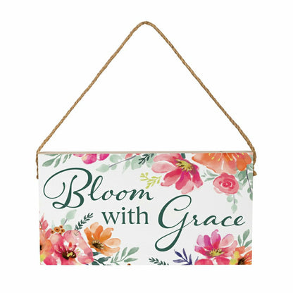 Plow & Hearth Home Coordinates Dandelion Hanging Sign, Hello 11x6"