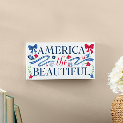 Plow & Hearth Americana Mantle Signs (18"x5" )