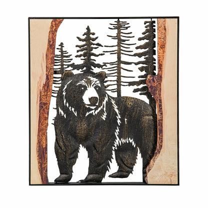 Plow & Hearth Woodland Storybook Indoor Wall Decor, Laser Cut Metal & Wood Wall Art,