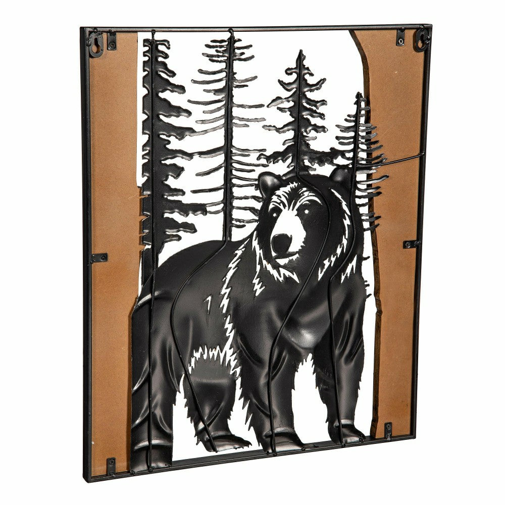 Plow & Hearth Woodland Storybook Indoor Wall Decor, Laser Cut Metal & Wood Wall Art,