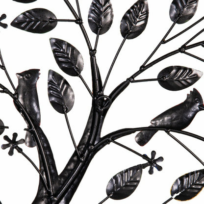 Plow & Hearth Cardinal Heart Tree Metal Wall Art