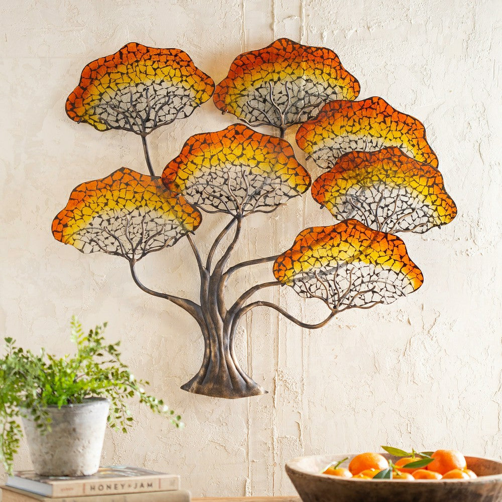 Plow & Hearth Ginkgo Tree Mosaic Wall Art