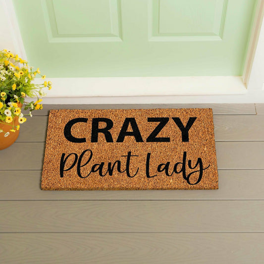 Plow & Hearth Crazy Plant Lady Coir Mat