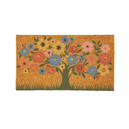 Plow & Hearth Blooming Tree of Life Coir Mat