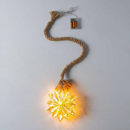 Plow & Hearth Star Rope Hanging Light