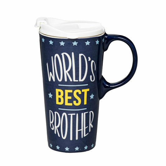 Plow & Hearth Brother Accolade Ceramic Perfect Cup, 17oz, Gift Box