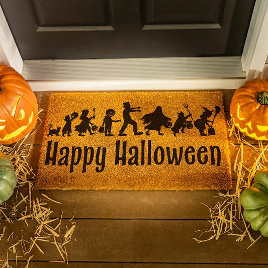 Plow & Hearth HALLOWEEN Coir Mat, "Happy Halloween",28"x16"