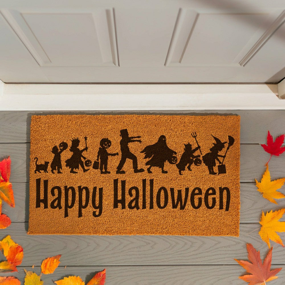 Plow & Hearth HALLOWEEN Coir Mat, "Happy Halloween",28"x16"
