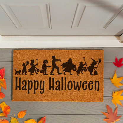 Plow & Hearth HALLOWEEN Coir Mat, "Happy Halloween",28"x16"