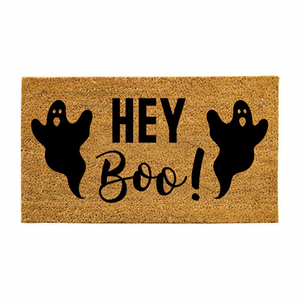 Plow & Hearth Hey Boo! Coir Doormat, 28"x16"