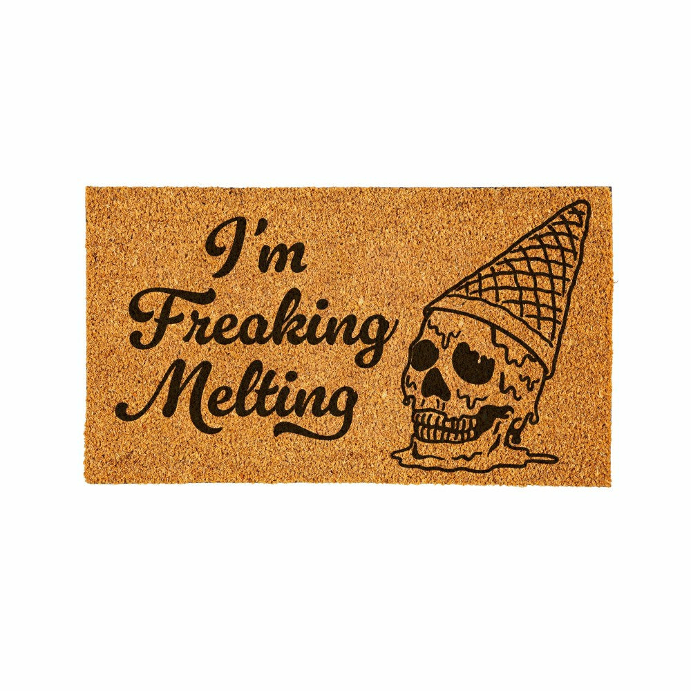 Plow & Hearth Summerween I'm Freaking Melting Coir Mat, 28"x16"