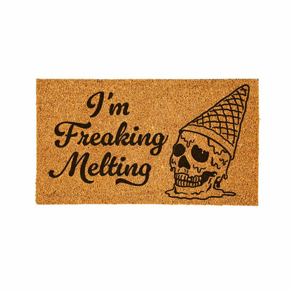 Plow & Hearth Summerween I'm Freaking Melting Coir Mat, 28"x16"