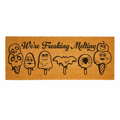 Plow & Hearth Summerween We're Freaking Coir Mat, 60"x24"