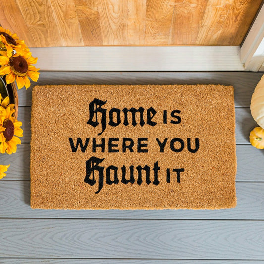 Plow & Hearth Home is Where You Haunt It Coir Doormat, 28"x16"