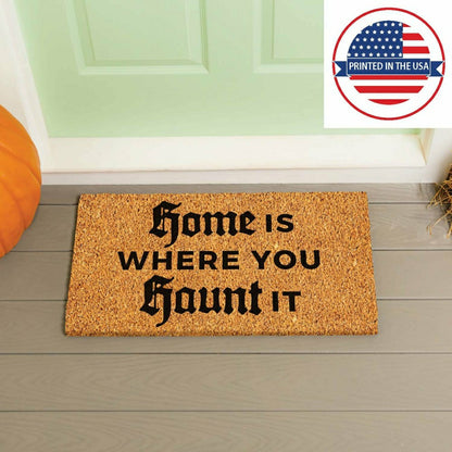 Plow & Hearth Home is Where You Haunt It Coir Doormat, 28"x16"