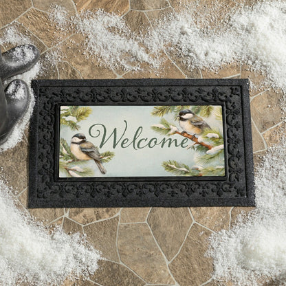 Plow & Hearth Flocked Coir Sassafras Switch Mat, 22"x10"