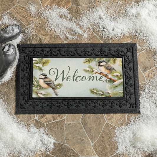 Plow & Hearth Flocked Coir Sassafras Switch Mat, 22"x10"