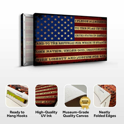 Plow & Hearth I Pledge Allegiance To The Flag Of USA Sign