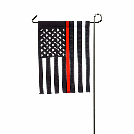 Plow & Hearth Thin Red Line Garden Applique Flag