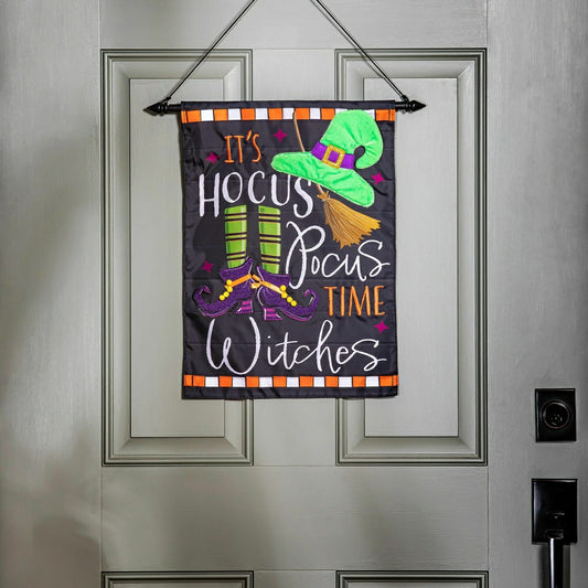 Plow & Hearth Hocus Pocus Time Applique Garden Flag