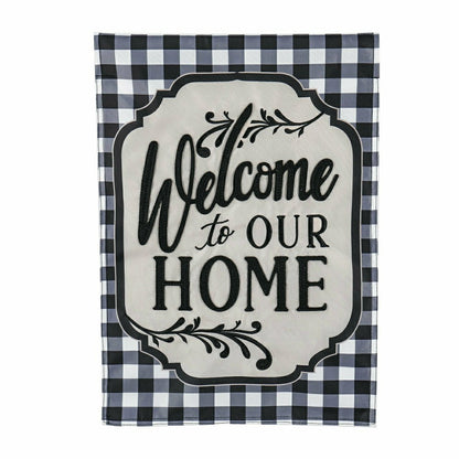 Plow & Hearth Classic Welcome Home Applique Garden Flag
