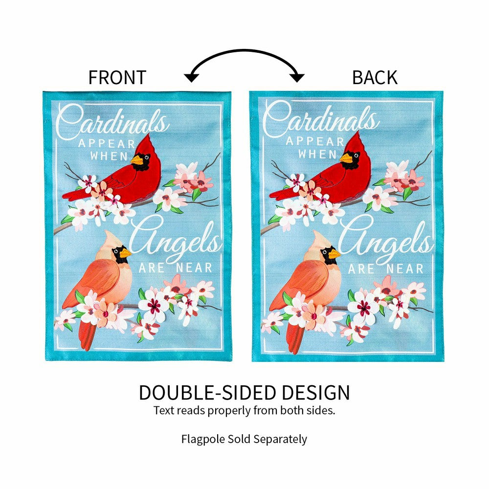 Plow & Hearth Angels are Near Linen Garden Flag