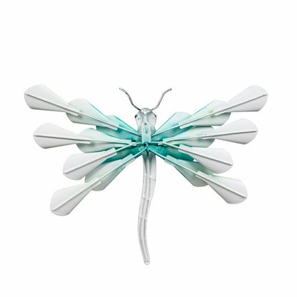 Plow & Hearth Pollinator Garden Outdoor Wall Decor, Metal, Petal Dragonfly Wall Art