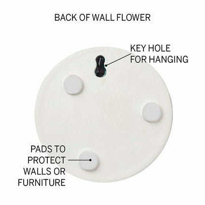 Plow & Hearth 8" Ceramic Flower Wall Decor