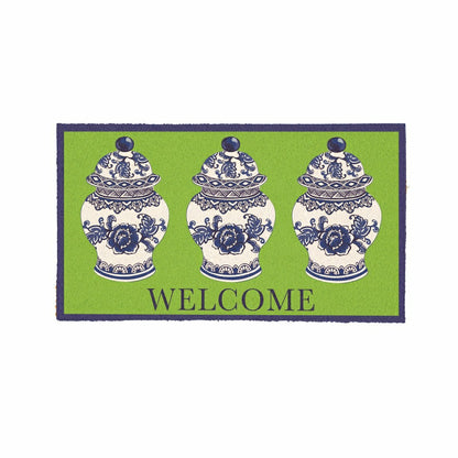 Plow & Hearth Chinoiserie Welcome Coir Mat