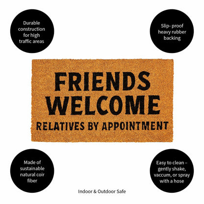 Plow & Hearth Friends Welcome Coir Mat