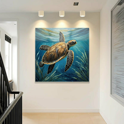 Plow & Hearth Turtle In Seagrass Coastal Wall Art