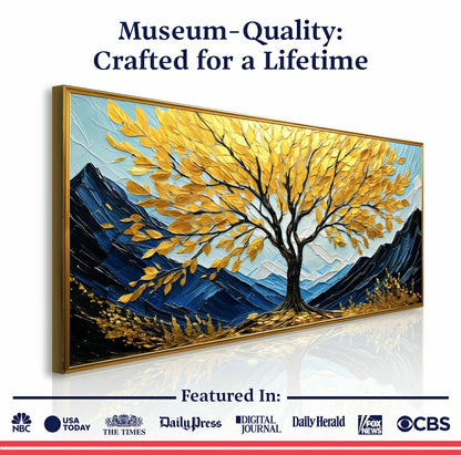 Plow & Hearth Golden Sanctuary Impasto Wall Art