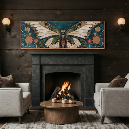 Plow & Hearth Abstract Vintage Butterfly Wall Art