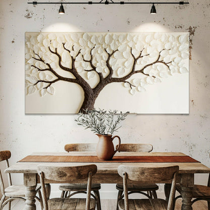 Plow & Hearth Ivory Canopy Tree Wall Art