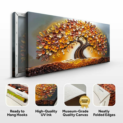 Plow & Hearth Golden Autumn Impasto Wall Art