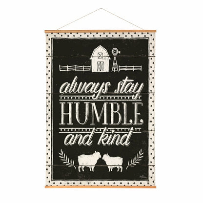 Plow & Hearth Heart of the Home, Indoor Wall Décor Canvas Tapestry, Always Stay Humb