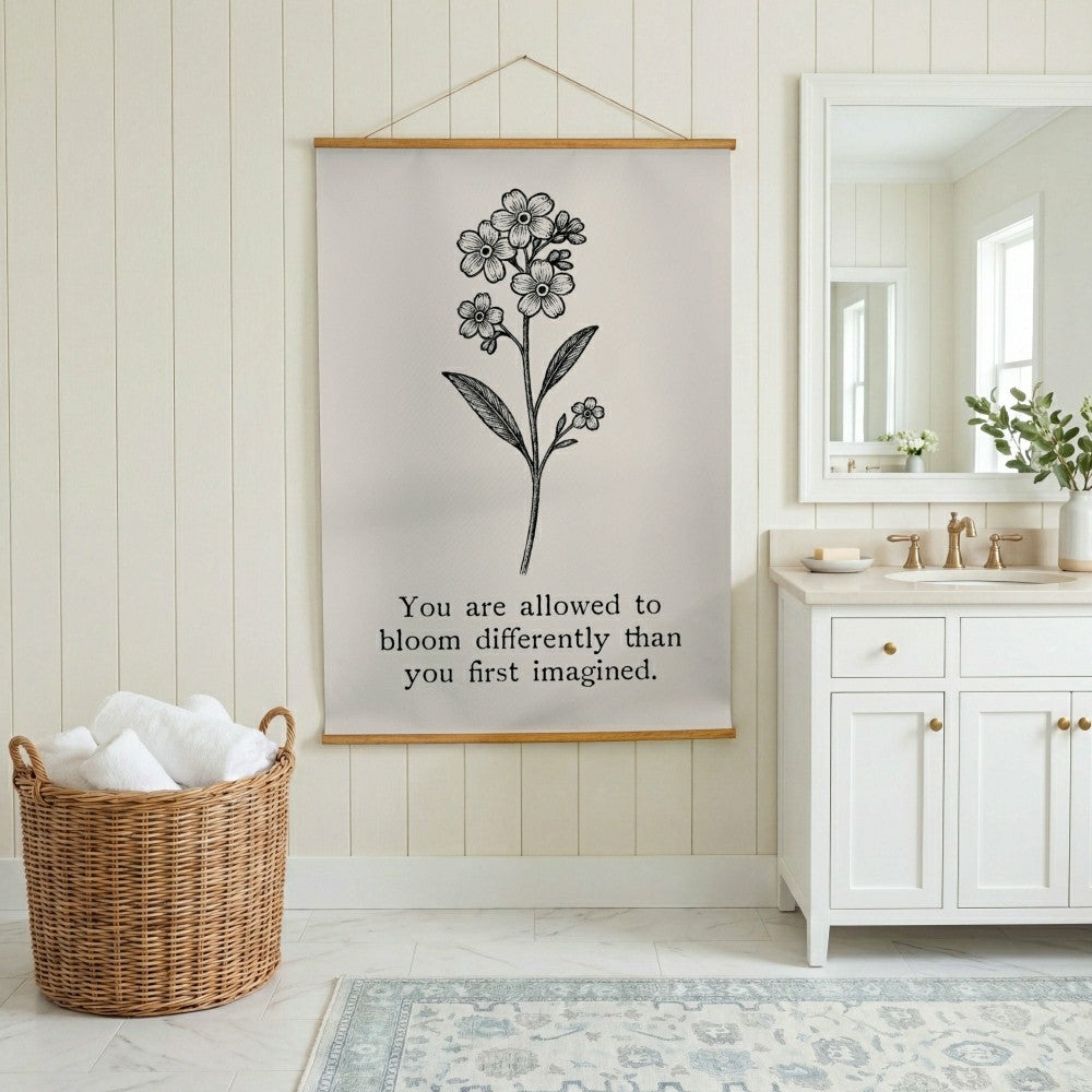 Plow & Hearth Heart of the Home Indoor Wall Décor Canvas Tapestry, You are Allowed t