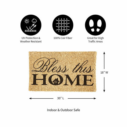 Plow & Hearth Bless This Home Coir Mat