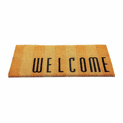 Plow & Hearth Welcome Striped Coir Mat