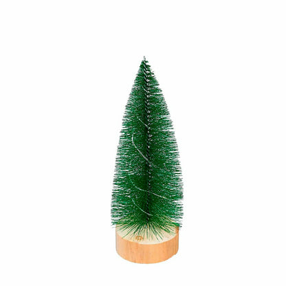 Plow & Hearth Bottle Brush Trees with LED String Lights, Set of 3